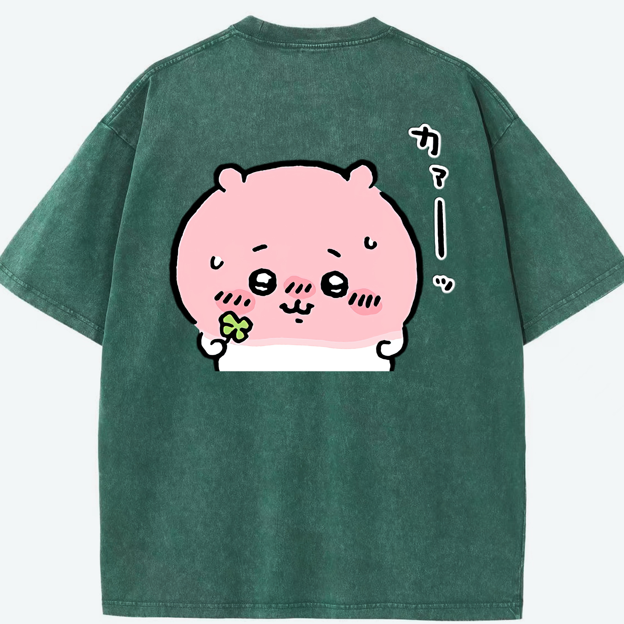 （画像用） ちいかわ ちいかわ Chii-kawa chiikawa 綿100% ヴィンテージ風 半袖Tシャツ（背面プリント）